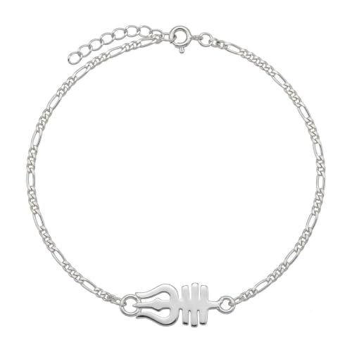 Image of Parnika 925 Pure 92.5 Sterling Silver Om Trishul Tripund Rudraksh Rakhi Bracelet for Brother | Hallmarked Silver Raksha Bandhan Rakhi | Premium Adjustable Rakhi Gift