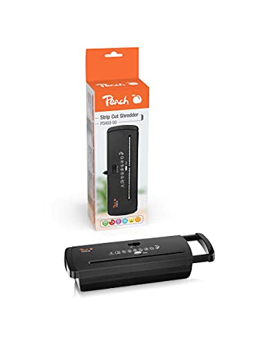 Peach PS400-00 Streifenschnitt Aktenvernichter, 6 Blatt - grosser Blatteinzug für effizientes...