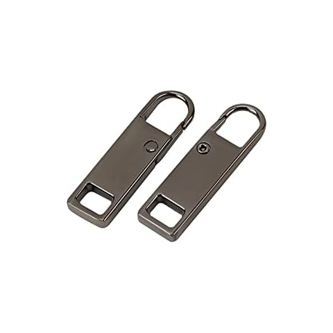 Faderr Zipper Repair Kit, 5pcs Zip Pullers, Zipper Pull-Tab Replacement, DIY Zip Slider Pull Tabs Repair Replacement Mirror Plating Zipper Handle Replacement Cover