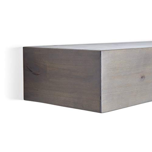 Dogberry Collections Modern Farmhouse Mantel Shelf, 72\", Ash Gray - Thumbnail 2