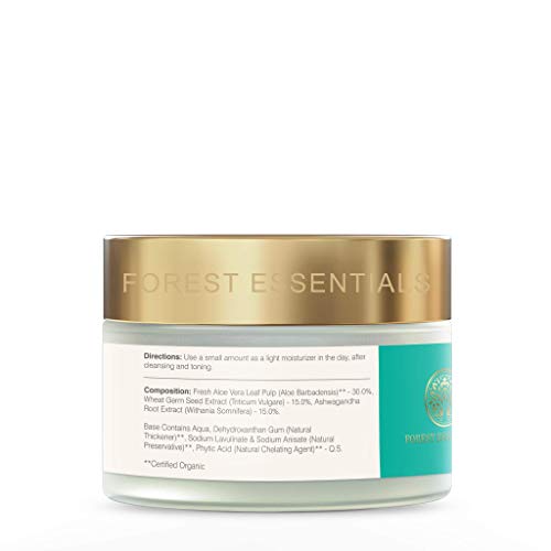 Image of Forest Essentials Sandalwood and Saffron Night Treatment Cream, 50g & Forest Essentials Pure Aloe Vera Light Hydrating Gel, 50g