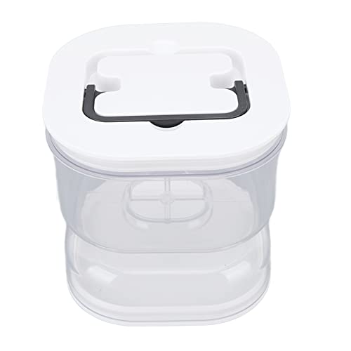 Keenso Barattolo Separatore per Sottaceti, Contenitore per Sottaceti a Prova di Perdite con Setaccio Pieghevole per Casalinga