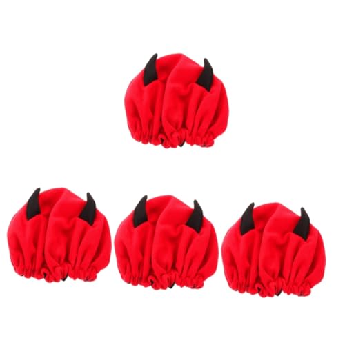 Bonnet de nuit surdimensionné en soie rouge pour cheveux bouclés