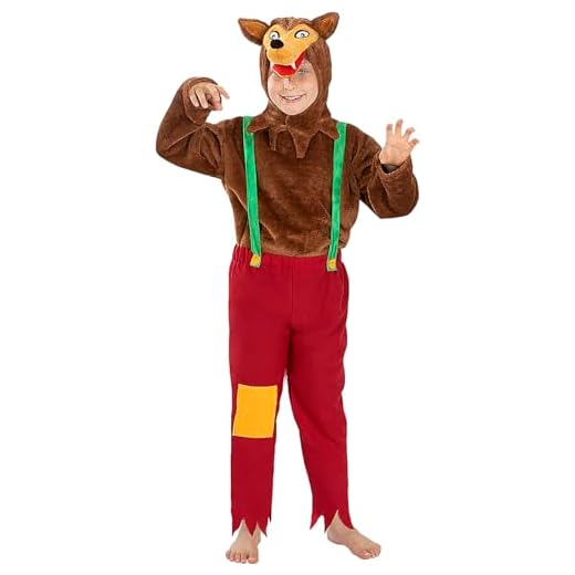 Funidelia | Disfraz de Lobo feroz para niño y niña Animales, Hombre Lobo, Lobo Feroz - Disfraz para niños y divertidos accesorios para Fiestas, Carnaval y Halloween - Talla 3-4 años - Marrón