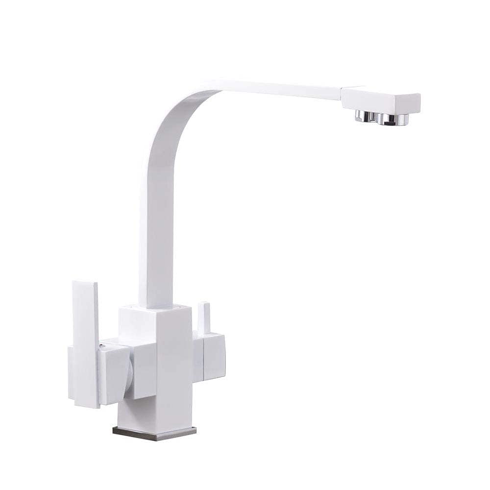 Robinet mitigeur cuisine laiton massif haut de gamme OKUOKA design carré avec filtre
