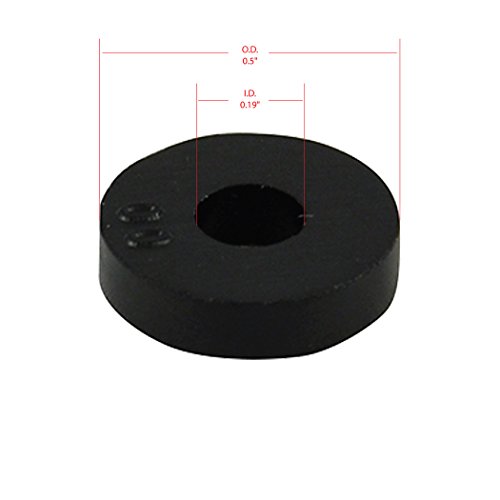 Arruela plana de borracha Danco 88569, 1/2 polegada, pacote com 10, preto