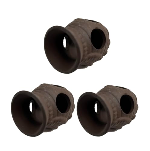 ST TS アクアリウム 水槽 隠れ家 土管 壺 トンネル エビ 金魚 メダカ タコツボ オブジェ オーナメント インテリア 置物 装飾 (壺 3個)