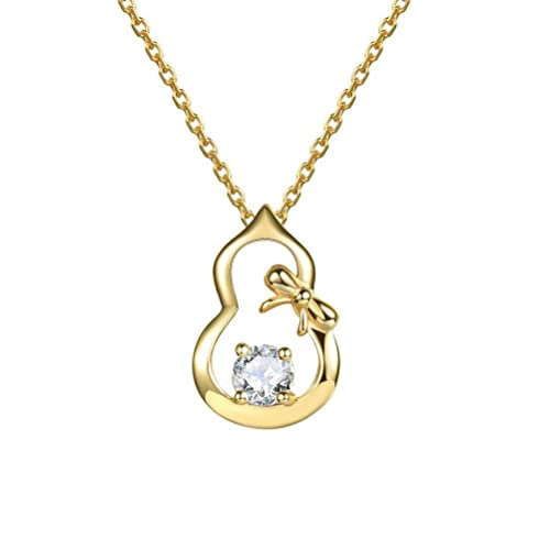 Collier gourde S925 avec pendentif en zircon, le cadeau idéal pour sublimer une femme
