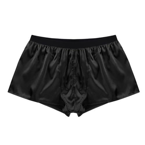 YiZYiF Men's Silky Satin Boxers Shorts Summer Loose Underwear Lingerie Shorts