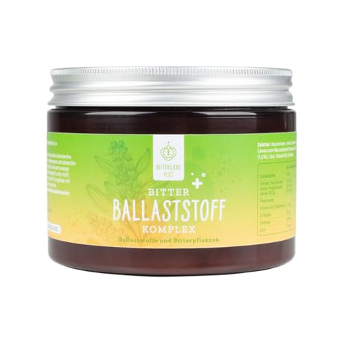 BitterLiebe Ballaststoff Pulver - Mix aus Flohsamenschalen, Inulin (Präbiotika), Leinsamen & Apfelfaser - hochdosierter Multi Ballaststoff Komplex für eine normale VERDAUUNG & DARMBALANCE*