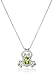 Sterling Silver Genuine Peridot Frog Pendant Necklace, 18"