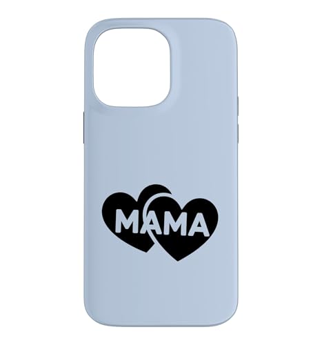 Blue - Mama �X�N���v�g �n�[�g ���킢�� �~�j�}���X�g �^�C�|�O���t�B �X�}�z�P�[�X iPhone 14 Pro Max �p