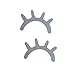 VORCOOL Sleepy Eyes Eyelash madera etiqueta de la pared Kids Children Room Decor dormitorio fondo 1 par (gris)