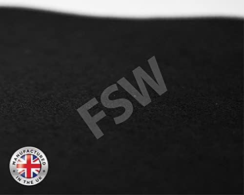 FSW - Tailored Car Mats & Carpets - Polo 2009-2018 - Black Carpet - Anti Slip Mat - Non Slip Car Floor Mat, Fitted With Clips & Granulated Backing - 4 Pc Floor Mat Only