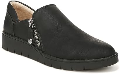 LifeStride Womens Odyssey Side Zip Sneakers Black 9 W | Image 3