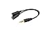 AddOn 8in Audio M/F Black Splitter Cable
