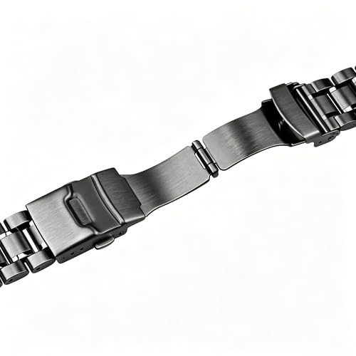 Image of Juntan 20mm 22mm Stainless Steel Watch Band Curved End Straight End for Men Women Metal Watch Bands Strap Quick Release Replacement Bracelet with Double Folding Buckle Silver