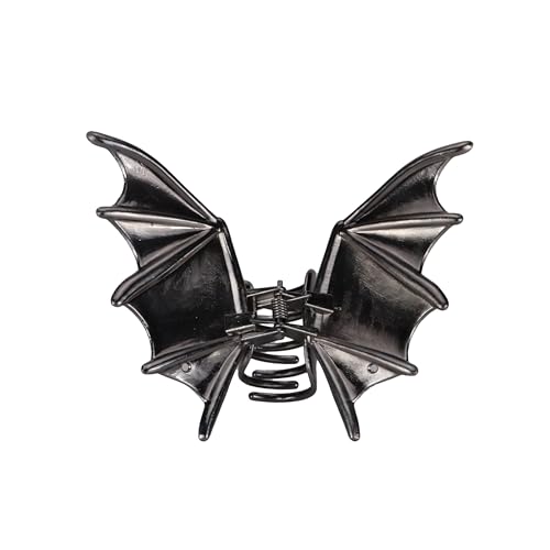 Gunmetal Black Bat Hair Claw Clips Halloween Hair Clips for Women Girls Large Metal Claw Clips for Thick Hair Punk Goth Accessories for Costume Cosplay Party