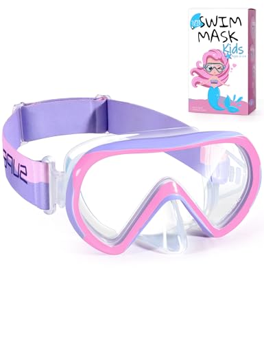 Supertrip Lunettes de Natation pour Enfants de 6 à 14 Ans,avec Masque de plongée en Verre trempé,Masque de plongée avec Tuba pour garçons et...