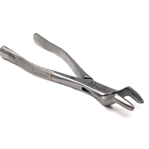 IMEDS Dental Extracting Forceps #53L with Serrated Beaks Upper Left Molar Tooth Extraction German Stainless Steel Professional Tools for Dentist Student Training