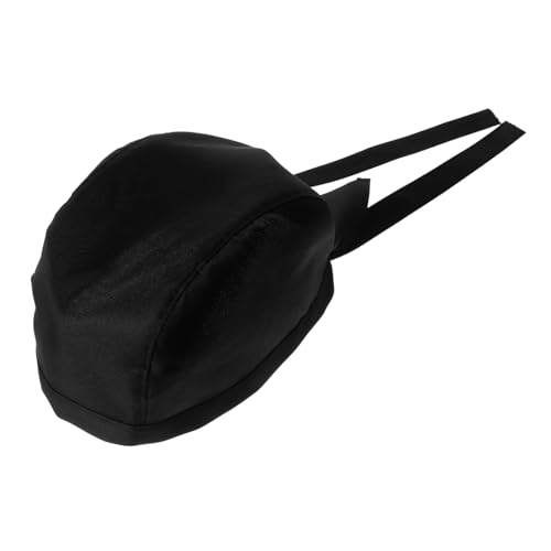 PRETYZOOM Chef Hat Kitchen Bandana Women's Skull Cap Pirate Turban Soft Size Adjustable Ribbon Black