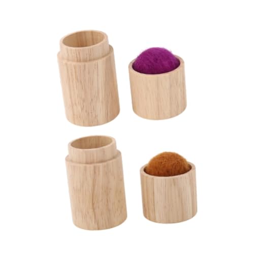 Fancyes Needle Cushion Pin Cushion DIY Handcraft Tool Needle Holder Set Needle Insert Kit for Handcraft Knitting Embroidery Quilting, Purple Brown