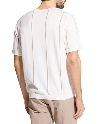 Theory Men's Short Sleeve Crewneck Stripe in Tactile Cotton3