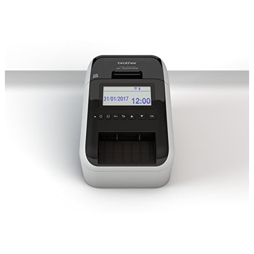 Brother QL820NWBC Stampante per Etichette con Rete Cablata, Wi-Fi, Bluetooth, Compatibilità Airprint e MFi, Stampa a Due Colori Rosso e Nero