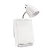 Simple Designs LD1002-WHT Gooseneck Organizer Desk Lamp with iPad Tablet Stand Book Holder, White