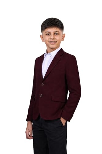 Image of SaintX Kids Boys Premium Blazer | Stretchable Structured Performance Grade Fabric | Fully Lined | Slim Fit | Formal & Casual Multi-Purpose Coat (1-14 Years KB02)