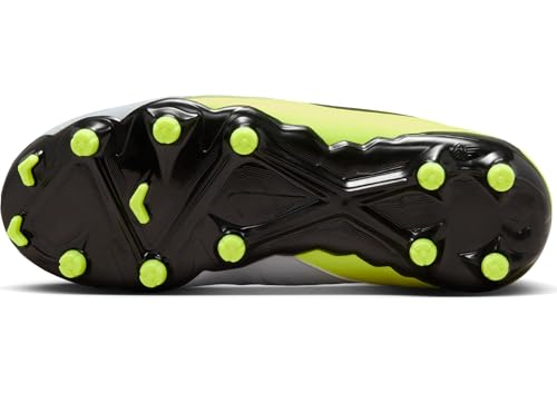 Nike Jr. Phantom GX 2 Academy Little/Big Kids' MG Low-Top Soccer Cleats (FD6722-003, Metallic Silver/Volt/Black)3