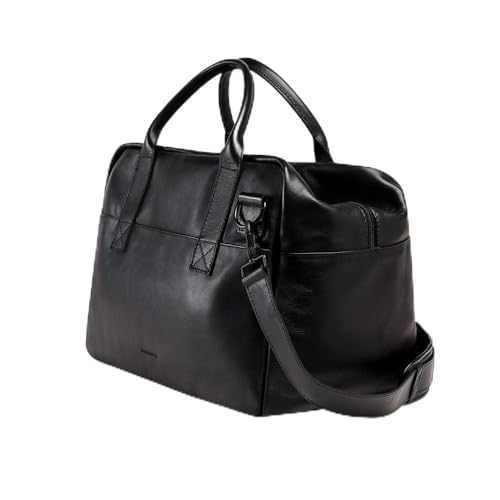 Nordweg Nomad Leather Travel Bag NW081A Duffel Black