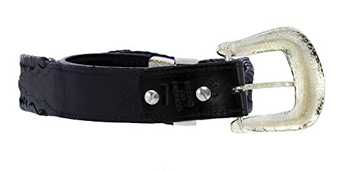 El Presidente Mens Black Concho Western Dress Cowboy Belt Real Leather3