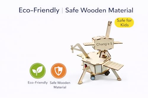 Image of Chang'e-5 Probe DIY Wooden STEM Science Kit for Kids | Educational Space Craft Model | Hands-On Learning Toy for Age 8+ | School Project & Gift Toy(Chang'e 5 Probe)