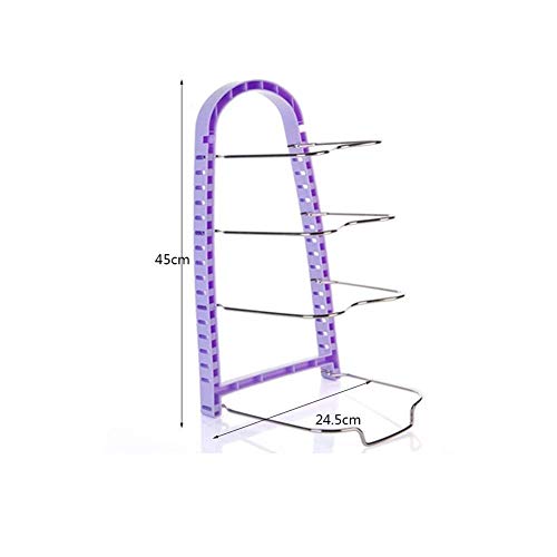 GBX Home Storage ShelvesShelf Adjustable Kitchen Rack Kitchen Utensils Storage Shelf Rack Pot Creative Pot Rack Chopping Board Storage ShelfPurple