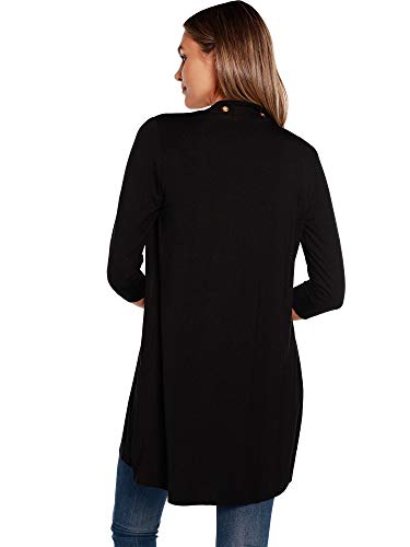 Women's Cardigan Long Open Front Knit Cardigan With Gold Grommet Detail #TOP6