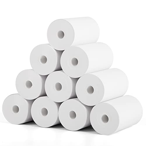 10 Rollen Thermopapier für Kinderkamera und Mini Drucker, Weiß Nachfüllpapier für Kinder Sofortbildkameras, BPA Frei Druckpapier, Beste Wahl für Sofortdruckkameras (57mm * 30mm * 8.2m) Cover