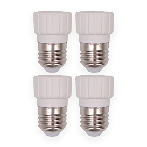 Tiardey 4PCS E27 Vers GU10 Convertisseur de douille Adaptateur de douille de Base de Lampe pour ampoules LED