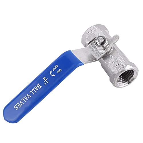 Válvula de bola de acero inoxidable de 1/4" Válvula de bola de tubo de puerto reducido Rosca 304 BSP Hembra una pieza recta Cover