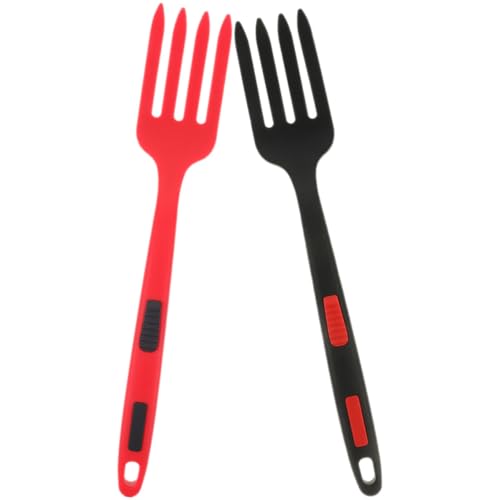 EXCEART Fourchettes à Salade Légères et Portables Lot de 2 en Silicone Accessoires Cuisine Pratiques pour Restaurants et Restaurants de Fondue