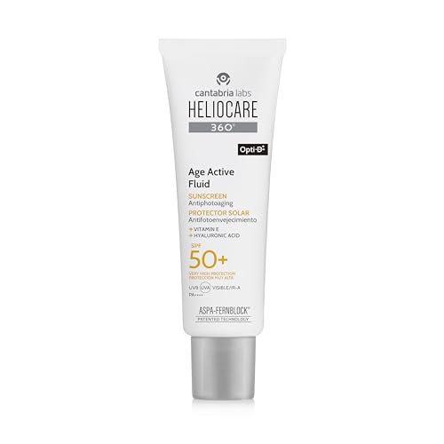 Cantabria Labs - Heliocare 360° Age Active Fluid SPF 50+ - 50ml - Fotoprotección Avanzada - Previene y Corrige Fotoenvejecimiento - Textura Ultraligera