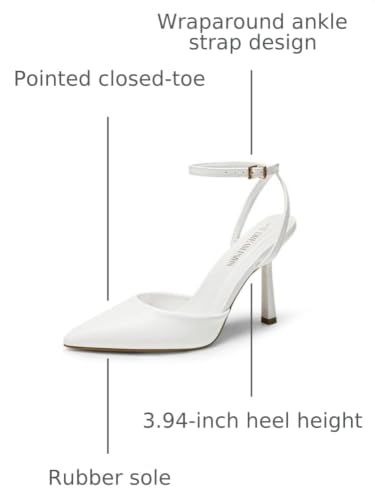 Image of DREAM PAIRS Pointed Toe Heels Ankle Strap Pumps