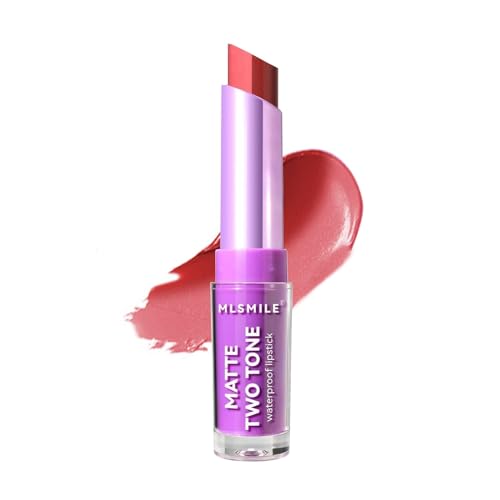 Lápiz labial en dos en uno, lápiz labial de doble color Shimmer lápiz labial de color perla terciopelo hidratante sin pegajoso lápiz labial de taza humectante gradual mordiendo lápiz (05#)