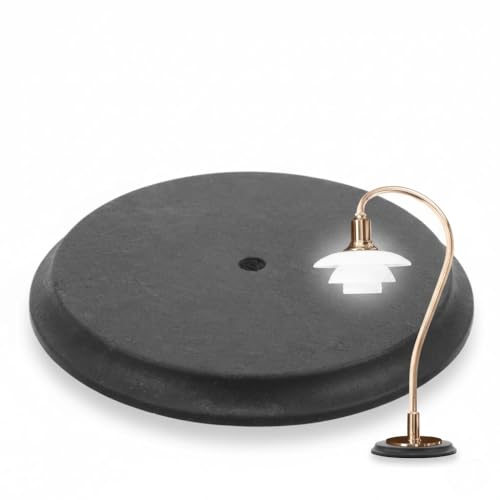 Chargeur de lampe de bureau en fonte noir 11,2cm pèse-lampe