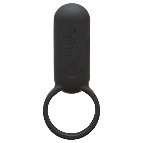 TENGA Smart Vibe Vibrating Ring for Men Women and Couples Masturbation, Rechargeable Dual Partner Stimulating Vibrator, TSV-001 Black