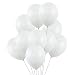UTOPP 12 Inches Snow White Balloons Mother's Day Balloons Opaque Thick Latex Helium Balloons Pure White Plain Color Pack of 50