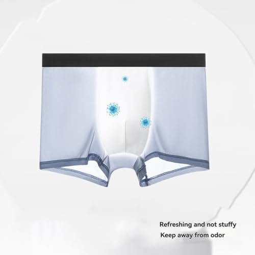 Niksy Underwear, Niksy Mens Ultra-Thin Ice Silk Transparent Boxer Briefs, Breathable, Cool, Sexy for Hot Days & Nights4