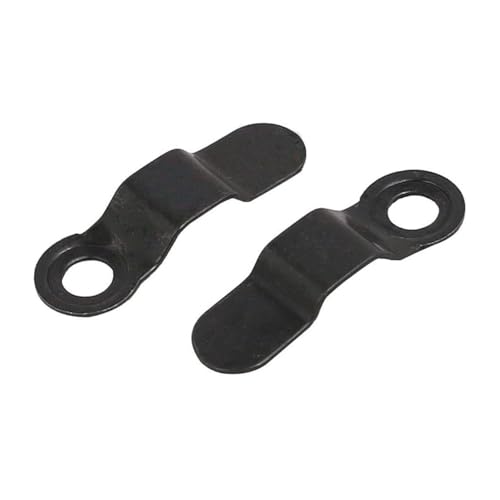 Image of TopHomer 100 PCS Frame Turn Button, Metal Bow Shape Picture Frame Hardware Backing Clips with 100PCS Screws for Hanging Pictures, Photos, Posters, Drawing Crafts(Black)