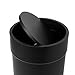 Umbra Touch Waste Can, Small Trash Can with Lid, Swing Lid Basket, Garbage for Washroom/Bathroom, Black