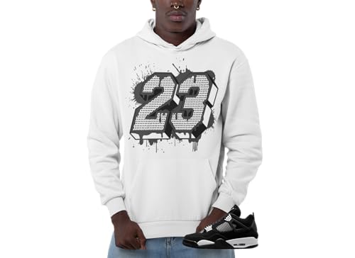Jordan 4 White Thunder Mens Hoodie To Match Sneakers